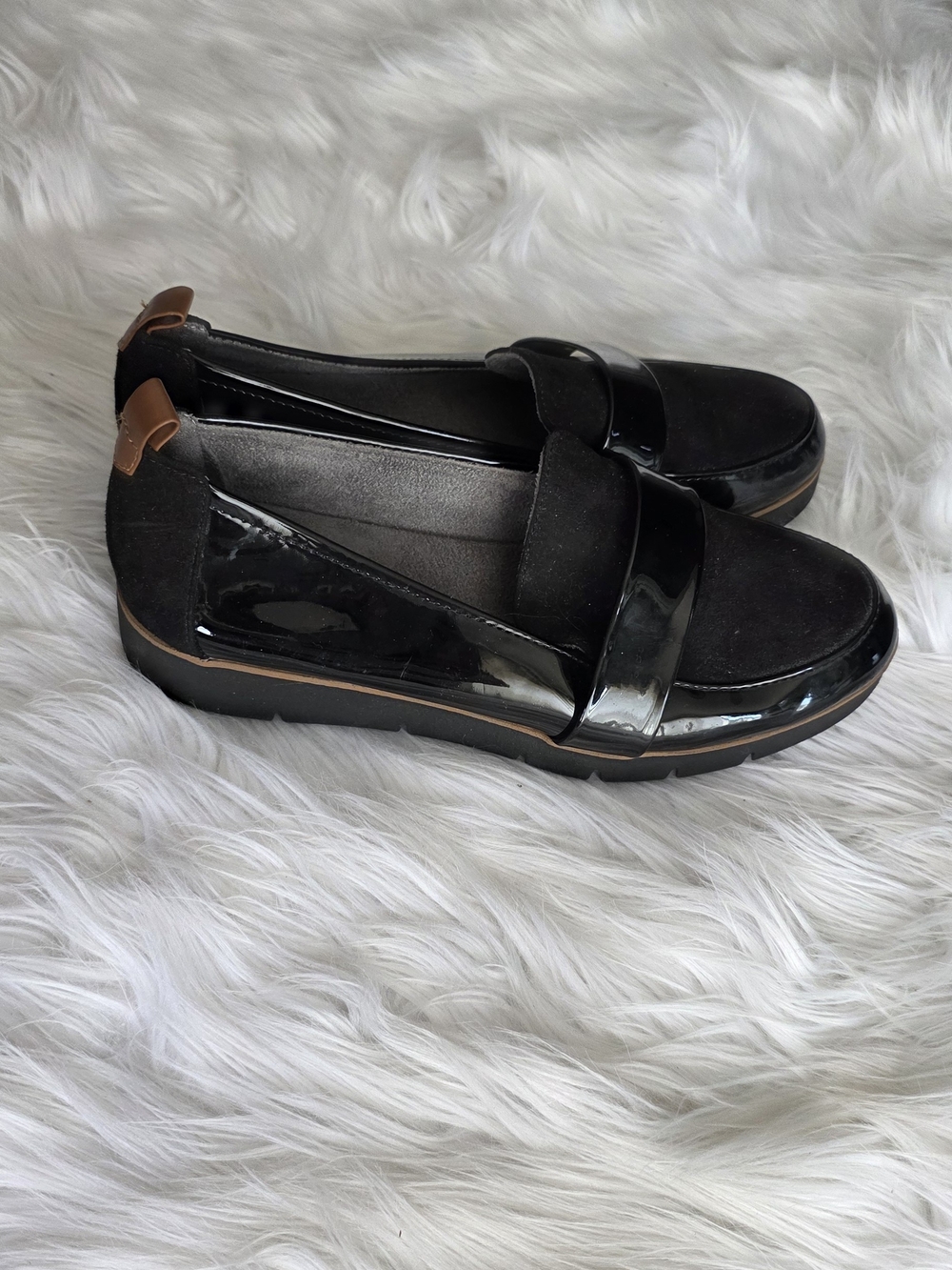 Dr SchollsWomen's Black Patent Loafer Slip-On Flats